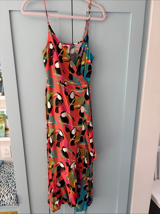 FARM Rio Dresses & Skirts - Farm Rio Tropical Toucan Wrap Maxi Dress - Bright Multi